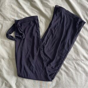 Mesh swim cover up wide leg pants with tie waist